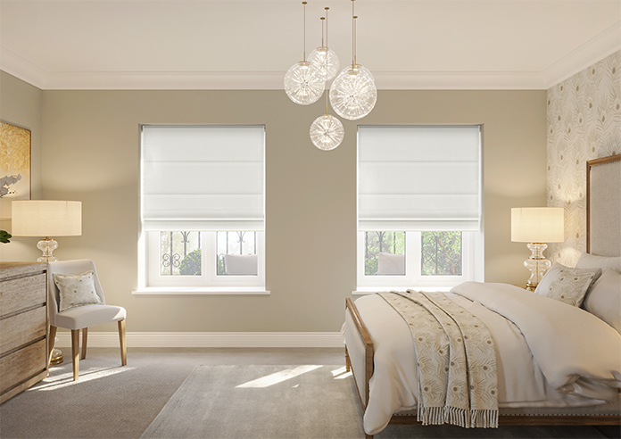 Rhea, Eskimo White - Twist&Fit Roman Blind - Image 8